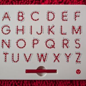 Magnetic Alphabet Tracing Board - Red